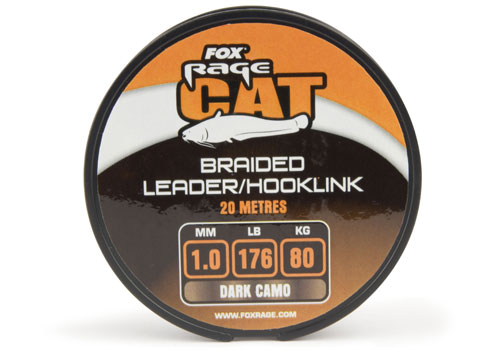 Fox Rage Cat Braid Leader/Hooklind Dark Camo