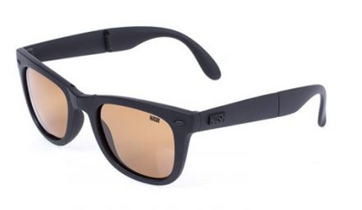 Nash Micro-Pak Folding Polarised Sunglasses Brown/Amber Lens