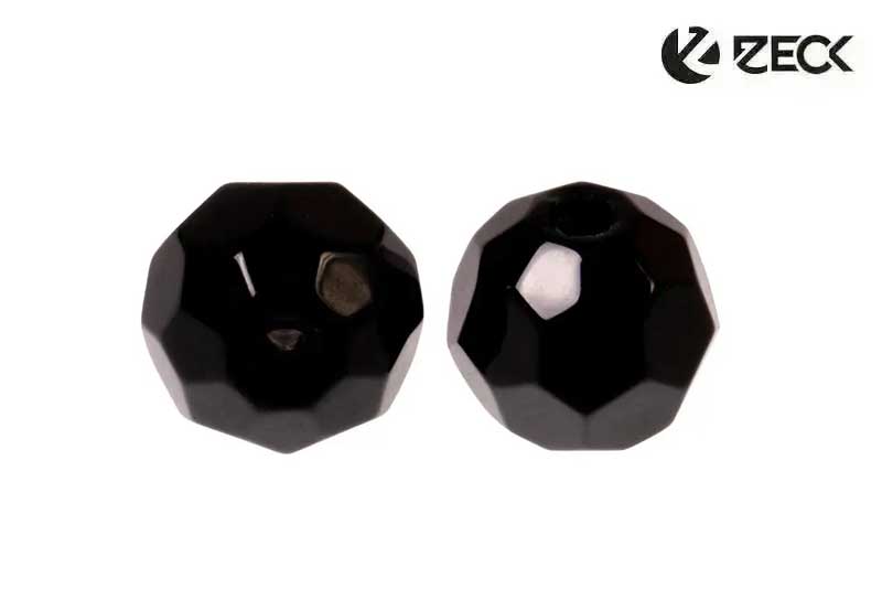 Zeck Fishing Faceted Glass Beads Black