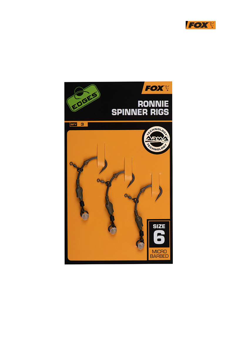 Fox EDGES Arma Point Ronnie Spinner Rigs Medium Curve Rigs Size 6