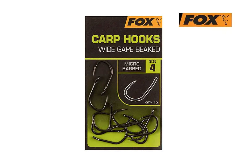 Fox  Carp Hook Wide Gape Beaked Micro Barbed