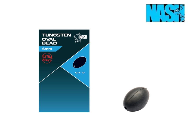 Nash Tackle Tungsten Oval Bead 6mm