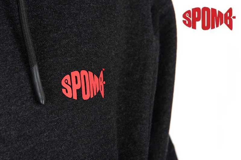 Spomb Black Marl Hoodie Pullover Spomb Logo