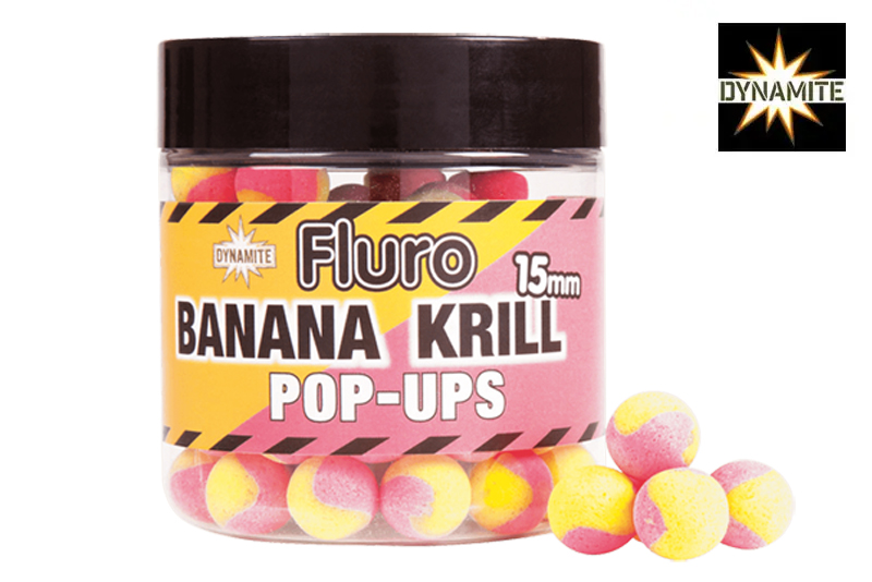 Dynamite Baits Two Tone Fluro Pop Ups Banana Krill