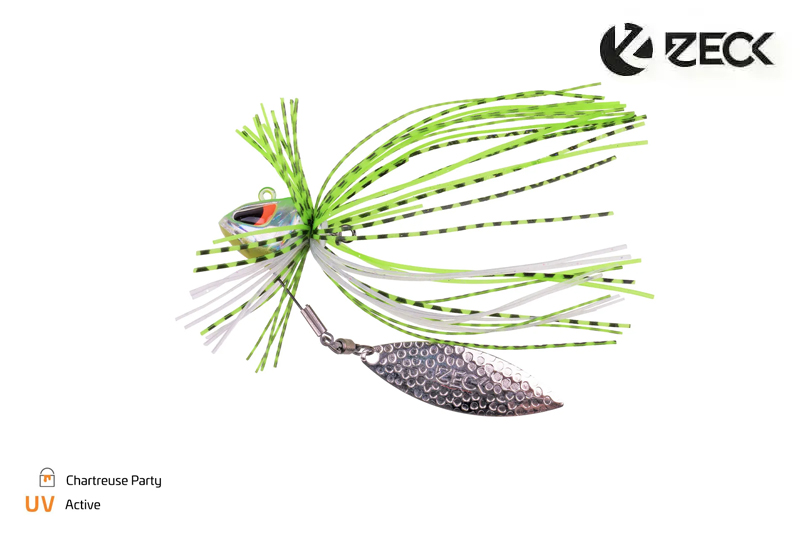 Zeck Fishing Spinner Rushka Chartreuse Party